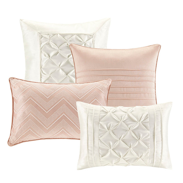 JLA Home Madison Park Essentials - 24 Madison Park Essentials Joella 24-Piece Room in a Bag Tufted Comforter Set with Sheets, Valances MPE10-811