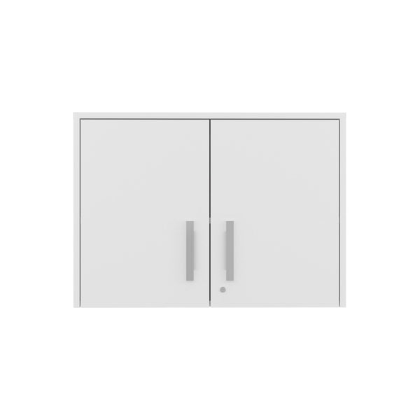 English Elm Danbury Wall Mounted Storage Cabinet White Melamine Two Compartments Utility Space B097P474287