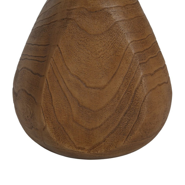 English Elm Patti Outdoor Mgo Side Table Sculptural Waterdrop Base with Wood Grain Texture N775P372422W