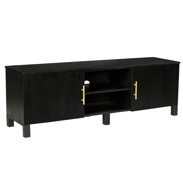 Worldwide Home Furnishings Camden-media Rustic Modern Cabinet With Marble Top And Aged Gold Handles For Stylish Organization Black,Black Solid Wood,Marble 506-844blk_Med