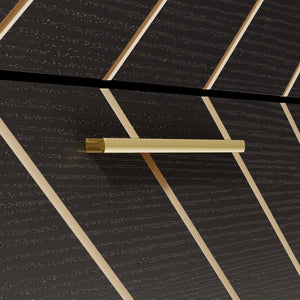 English Elm shoe cabinet Rustic Herringbone Flip Drawer Organizer — Narrow MDF Shoe Rack, Dust‑Proof, 50.1"x16.7" W2227P207764