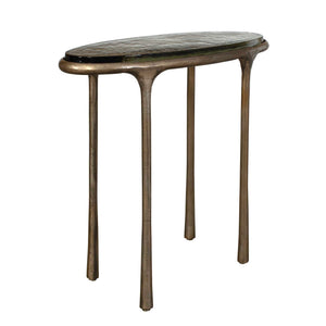 Uttermost Ata Oval Sculptural Accent End Table Cast Aluminum Base for Living Spaces