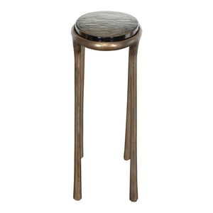 Uttermost Ata Oval Sculptural Accent End Table Cast Aluminum Base for Living Spaces