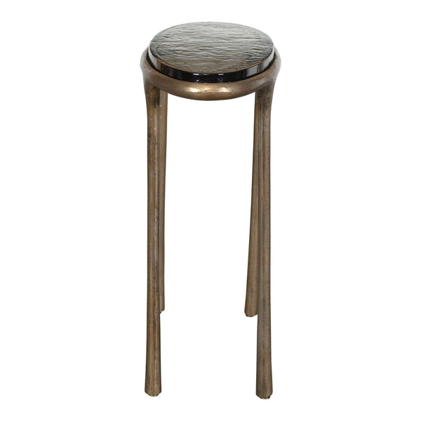 Uttermost Ata Oval Sculptural Accent End Table Cast Aluminum Base for Living Spaces