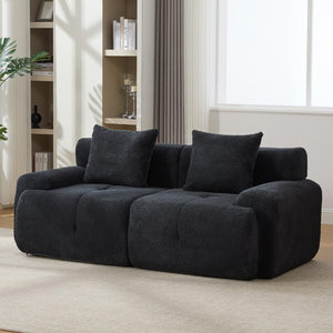 English Elm Loveseat Modular Floor Sectional Tufted Cloud Cushion Sofa for Small Living Spaces W5385P455456
