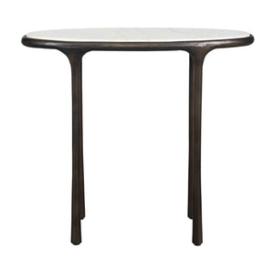 Uttermost Ata Oval Sculptural Accent End Table Cast Aluminum Base for Living Spaces