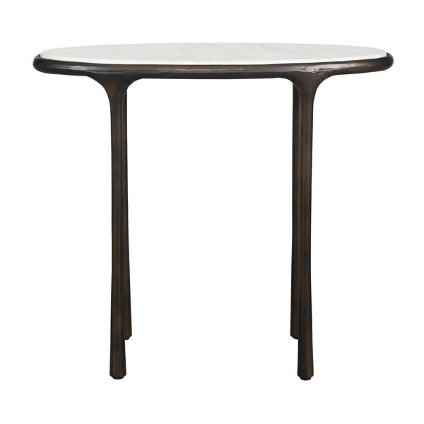 Uttermost Ata Oval Sculptural Accent End Table Cast Aluminum Base for Living Spaces