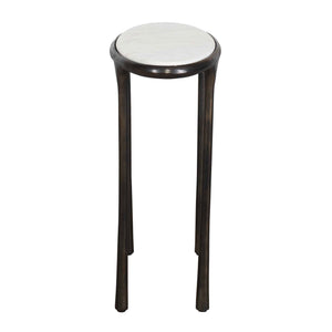 Uttermost Ata Oval Sculptural Accent End Table Cast Aluminum Base for Living Spaces