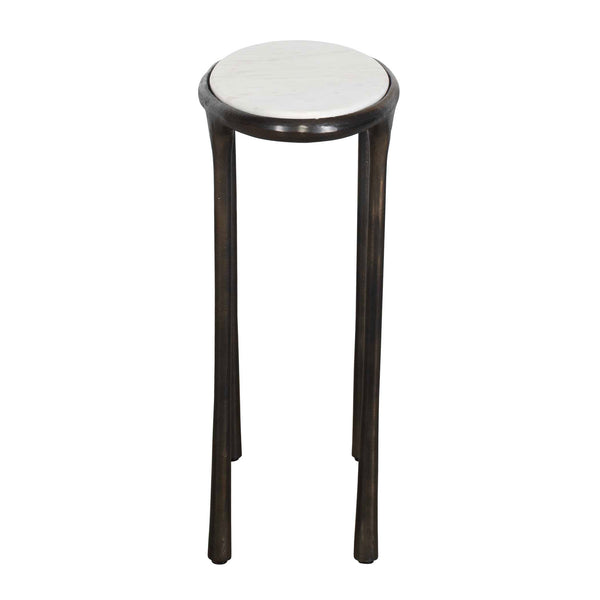 Uttermost Ata Oval Sculptural Accent End Table Cast Aluminum Base for Living Spaces