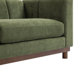 English Elm Modern Chenille Loveseat with Pocket Spring Support for Apartment Living Rooms Green N763S000070F