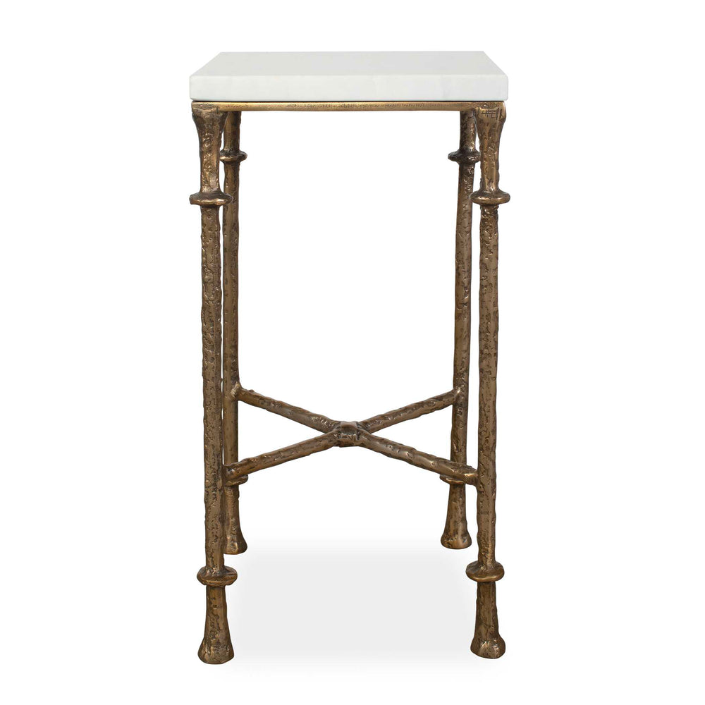 Uttermost Uttermost Penelope Genuine Marble Top Accent Table with Antique Brass Cast Base 50640