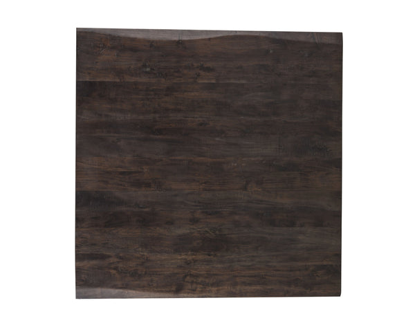 Sunpan Marley Coffee Table – Rustic Acacia Wood and Antique Gunmetal Steel Base for Stylish Living Spaces Square