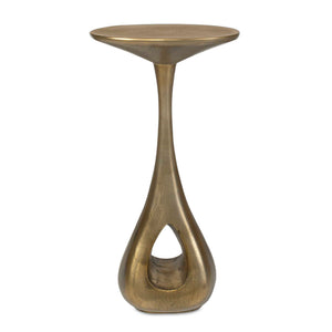 Uttermost Uttermost Tolstoy Cast Aluminum Hourglass Accent Table with Antique Brass Finish 50642