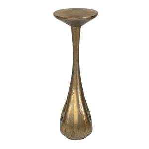 Uttermost Tolstoy Cast Aluminum Hourglass Accent Table with Antique Brass Finish