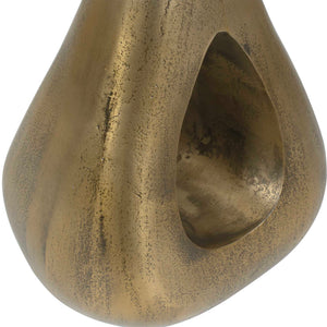 Uttermost Tolstoy Cast Aluminum Hourglass Accent Table with Antique Brass Finish