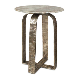 Uttermost Uttermost Warner Marble Top Cast Aluminum Side Table for Patios and Living Rooms 50643