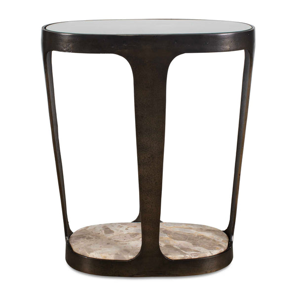 Uttermost Uttermost Coronado Sculptural Bronze Glass and Marble Living Room Accent Table 50645