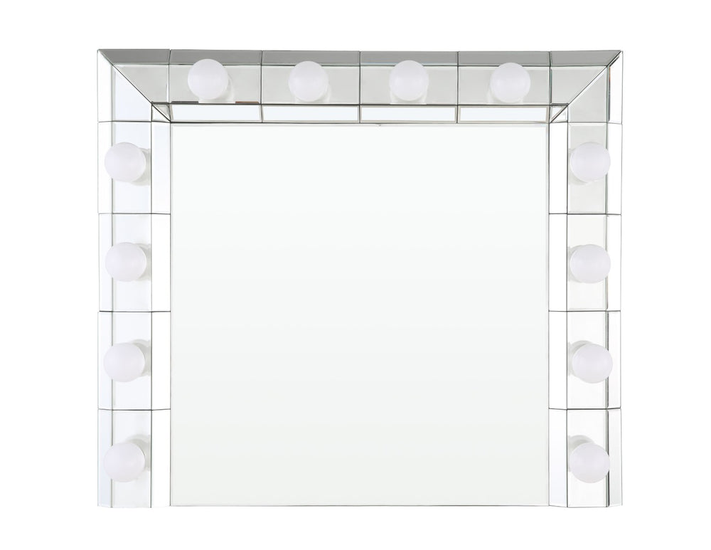 English Elm Dominic Hollywood Vanity Mirror with Bulb Ring Mdf Frame Glam Entryway Wall Accent B2726P448755