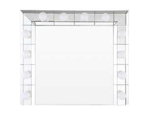 English Elm Dominic Hollywood Vanity Mirror with Bulb Ring Mdf Frame Glam Entryway Wall Accent B2726P448755