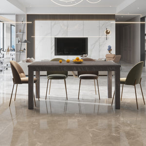 Homeroots 35" Gray Solid Wood Dining Table Grey  506619