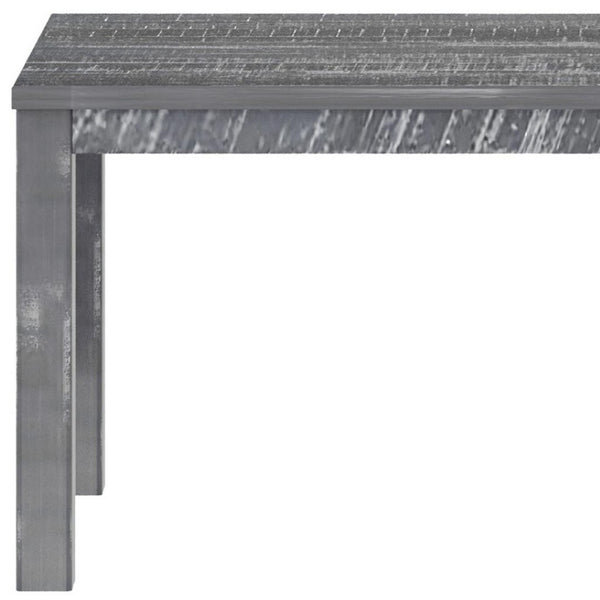 HomeRoots 35" Solid Wood Dining Table - Rustic Pine Centerpiece for Stylish Gatherings & Family Meals Grey 506619