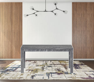 Homeroots 35" Gray Solid Wood Dining Table Grey  506619