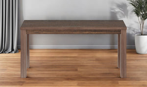 HomeRoots 35" Espresso Solid Wood Dining Table - Rustic Charm for 8, Durable Pine, Weathered Finish, Versatile Design 506620