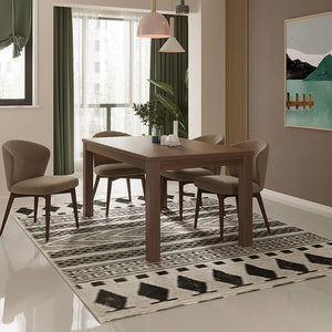 HomeRoots 35" Espresso Solid Wood Dining Table - Rustic Charm for 8, Durable Pine, Weathered Finish, Versatile Design 506620