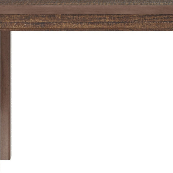 HomeRoots 35" Espresso Solid Wood Dining Table - Rustic Charm for 8, Durable Pine, Weathered Finish, Versatile Design 506620