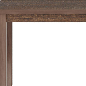 HomeRoots 35" Espresso Solid Wood Dining Table - Rustic Charm for 8, Durable Pine, Weathered Finish, Versatile Design 506620