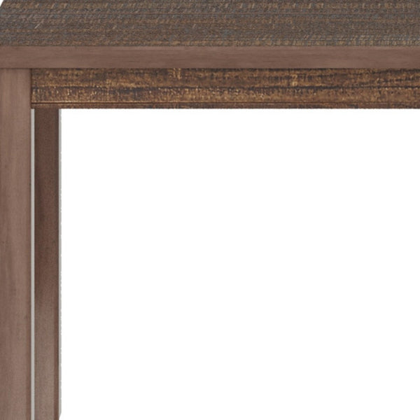 HomeRoots 35" Espresso Solid Wood Dining Table - Rustic Charm for 8, Durable Pine, Weathered Finish, Versatile Design 506620