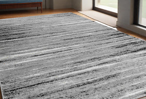 Homeroots 5' X 8' Grey Abstract Area Rug  Polypropylene 506623