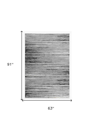Homeroots 5' X 8' Grey Abstract Area Rug  Polypropylene 506623