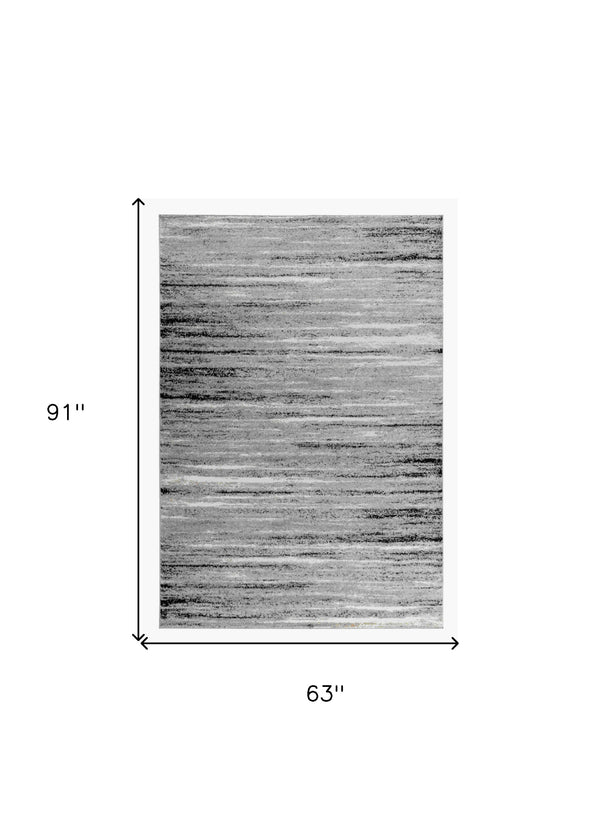 Homeroots 5' X 8' Grey Abstract Area Rug  Polypropylene 506623