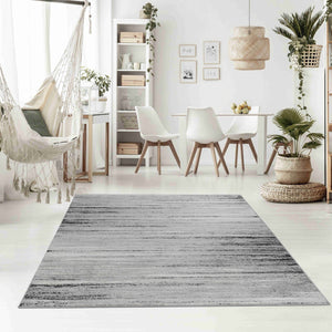 Homeroots 7' X 10' Grey Abstract Area Rug  Polypropylene 506624