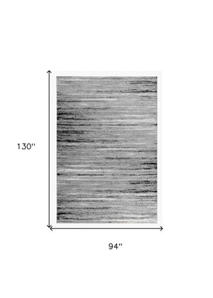 Homeroots 8' X 11' Grey Abstract Area Rug  Polypropylene 506625