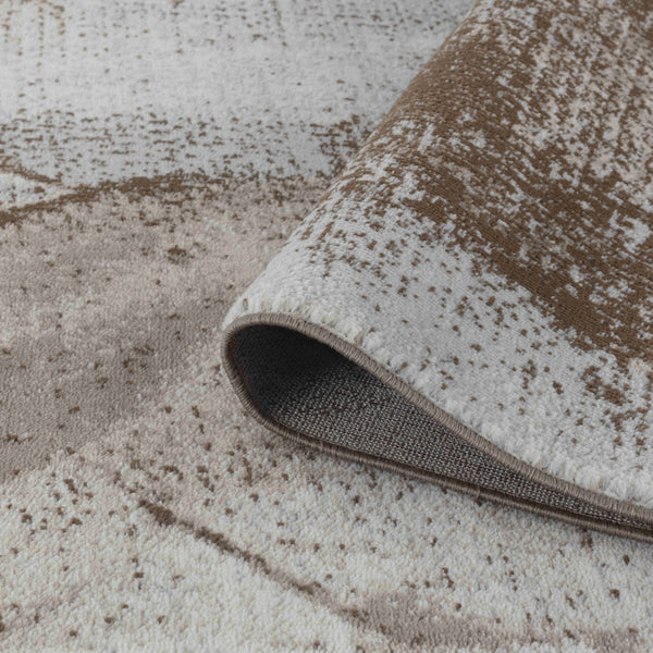 Homeroots 7' X 10' Brown Abstract Area Rug  Polypropylene 506628