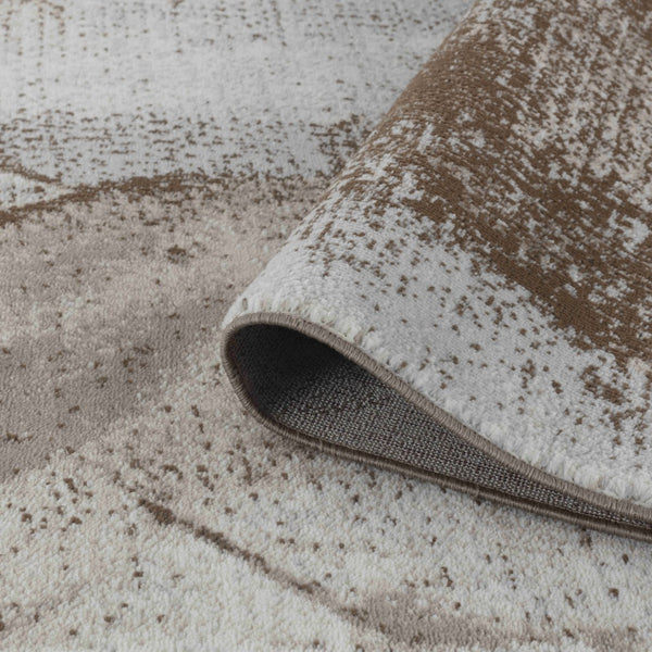 HomeRoots 5' Brown Abstract Area Rug - Modern Design for Living Rooms, Bedrooms & Offices, Durable & Stylish 8' X 10' 506629
