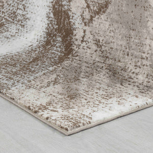 HomeRoots 5' Brown Abstract Area Rug - Modern Design for Living Rooms, Bedrooms & Offices, Durable & Stylish 8' X 10' 506629