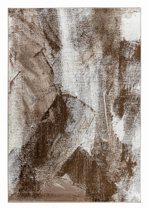 HomeRoots 5' Brown Abstract Area Rug - Modern Design for Living Rooms, Bedrooms & Offices, Durable & Stylish 8' X 10' 506629