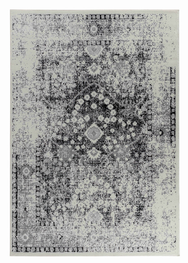 Homeroots 4' X 6' Black Oriental Area Rug  Polypropylene 506630