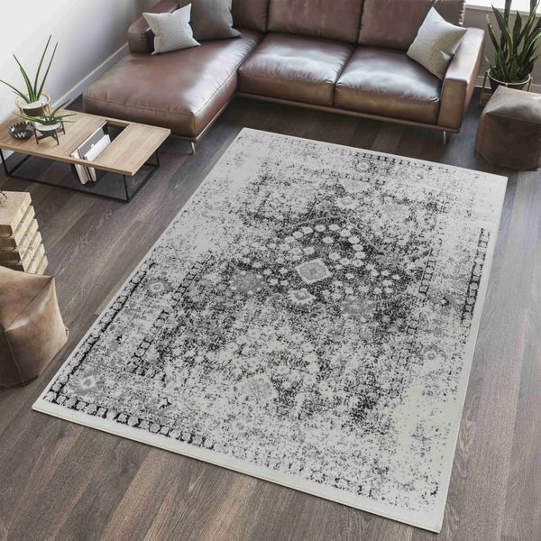 Homeroots 8' X 11' Black Oriental Area Rug  Polypropylene 506633