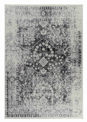 Homeroots 8' X 11' Black Oriental Area Rug  Polypropylene 506633