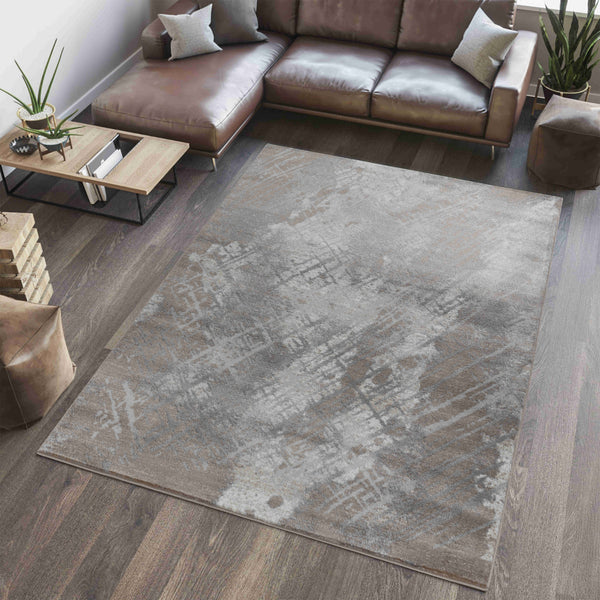 Homeroots 4' X 6' Brown Abstract Area Rug  Polypropylene 506634