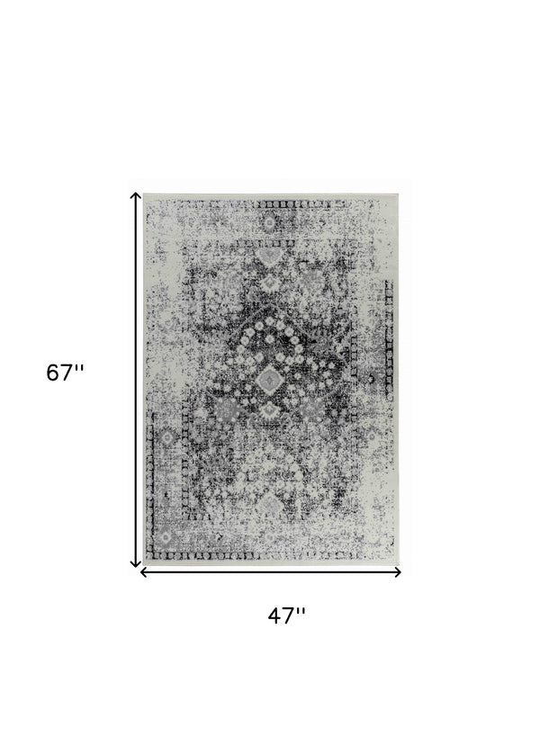 Homeroots 4' X 6' Brown Abstract Area Rug  Polypropylene 506634