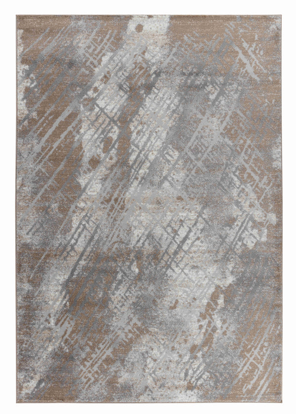 Homeroots 4' X 6' Brown Abstract Area Rug  Polypropylene 506634