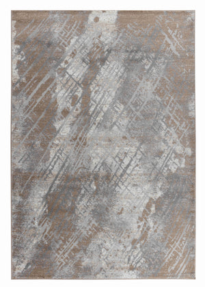 Homeroots 7' X 10' Brown Abstract Area Rug  Polypropylene 506636