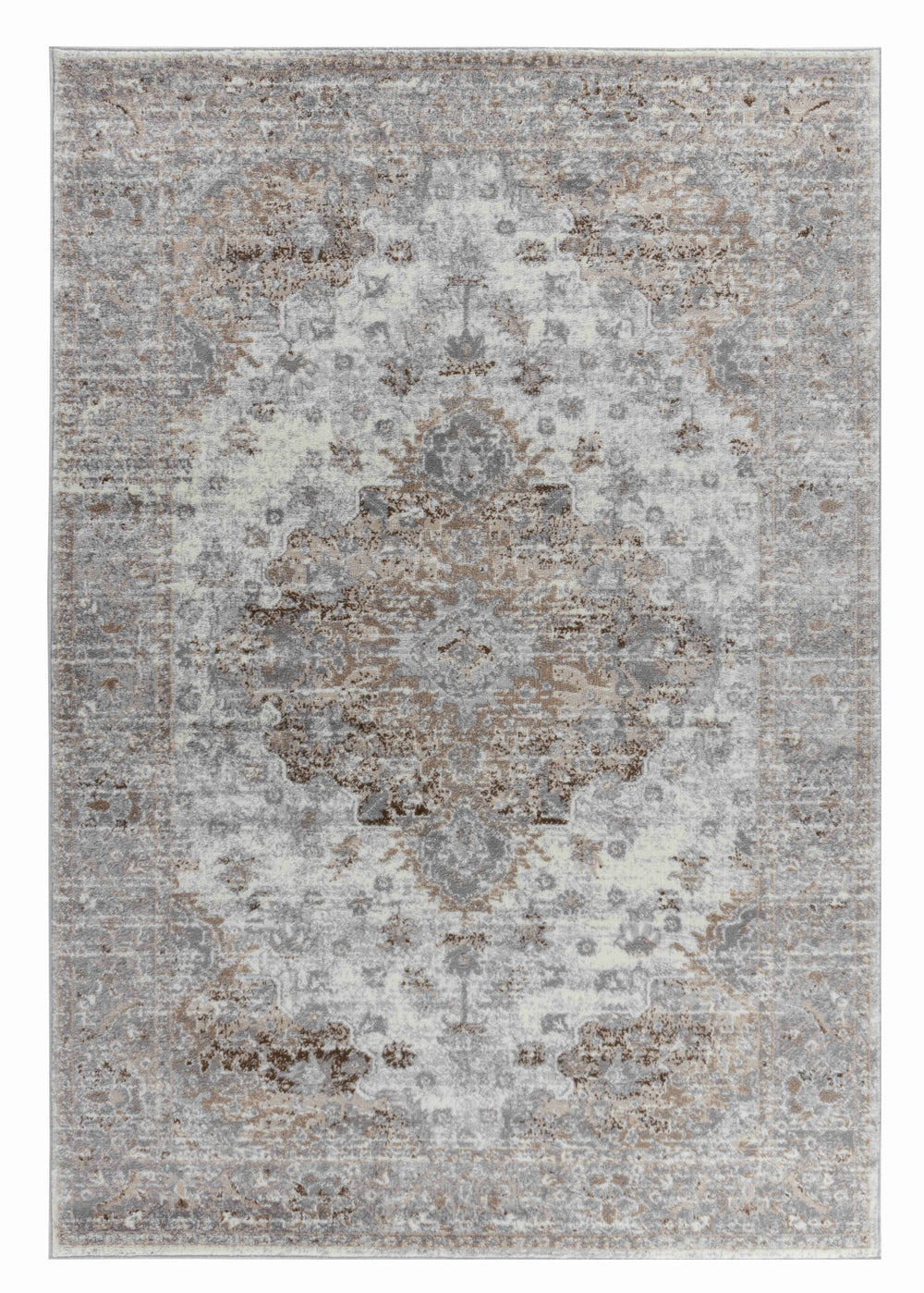 Homeroots 4' X 6' Brown Oriental Area Rug  Polypropylene 506638
