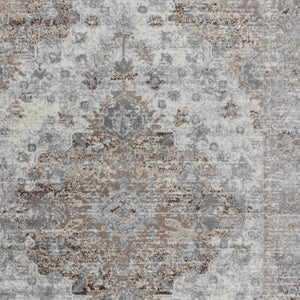 Homeroots 5' X 8' Brown Oriental Area Rug  Polypropylene 506639