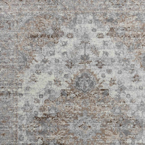 HomeRoots 5' Brown Oriental Area Rug - Timeless Machine-Woven Design for Living Room, Bedroom, or Office Decor 5' X 7' 506639